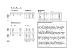 Doubles Formulas Triples Formula