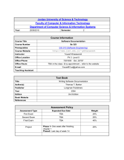Software Documentation - Jordan University of Science and