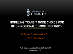 Modeling Transit Mode Choice for Inter-Regional