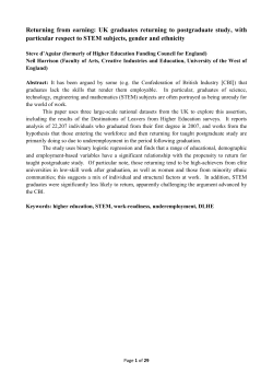 Stage 2: STEM first degree