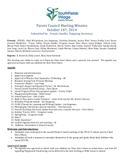 Ursula Gandhi, Outgoing Secretary