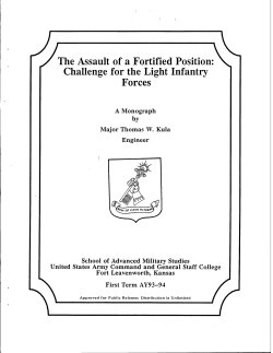 The Assault of a Fortified Position
