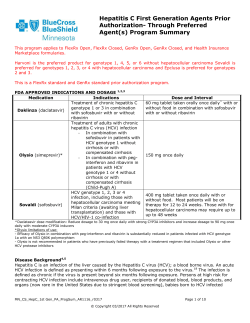 Hepatitis C First Generation Agents Prior Authorization