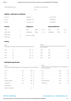 Function De  ign load ea  onal efficienc   Applianceана  plit t  pe air