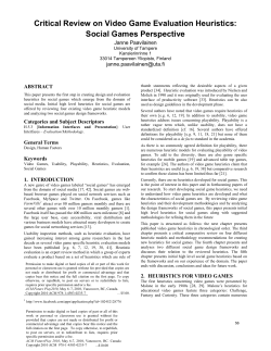 Critical review on video game evaluation heuristics: social games