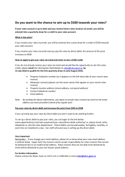 Do you want to the chance to win up to $500 towards your rates?