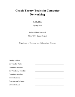 Graph Theory Topics in Computer Networking