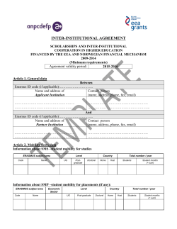 Information about SMP &ndash;student mobility for - SEE