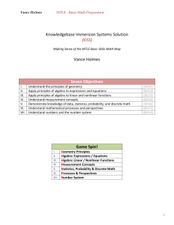 MTLE Math Map - Vance Holmes.com