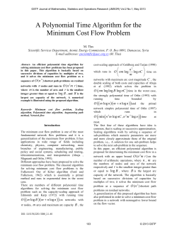 A Polynomial Time Algorithm for the Minimum Cost Flow Problem