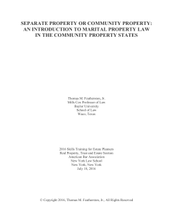 separate property or community property: an