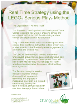 Real Time Strategy using the LEGO&reg; Serious Play