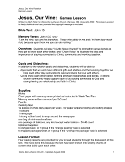 Jesus Vine Games Lesson