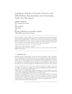 Complexity Results for Security Protocols with Diffie