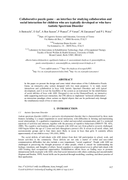 Collaborative puzzle game &ndash; an interface for studying