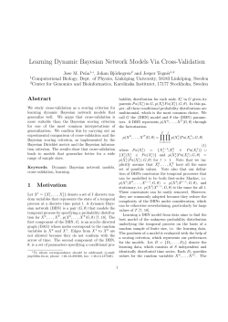 Learning Dynamic Bayesian Network Models Via Cross