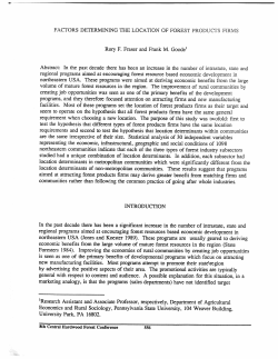 FACTORS DETERMINING THE LOCATION OF FOREST
