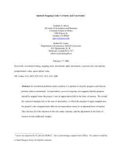 Optimal Stopping Under Certainty and Uncertainty