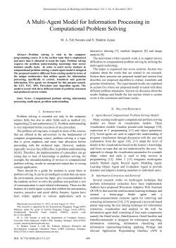 A Multi-Agent Model for Information Processing in Computational