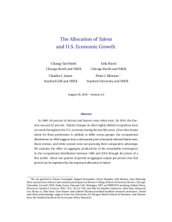 The Allocation of Talent and U.S. Economic Growth