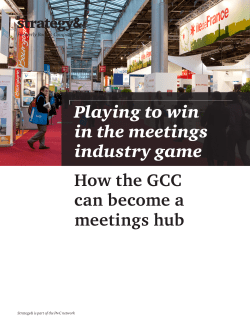 Playing to win in the meetings industry game How - Strategy