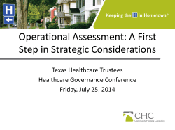 Operational Assessment: A First Step in Strategic Considerations