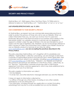 SECURITY AND PRIVACY POLICY