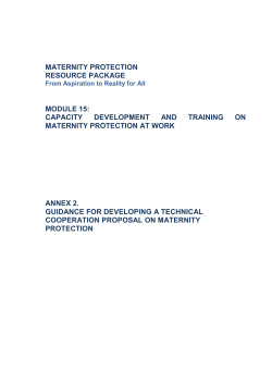 Annex 2. Guidance for developing a technical cooperation proposal