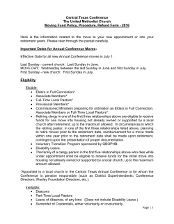 clergy the Moving Packet - Central Texas Conference