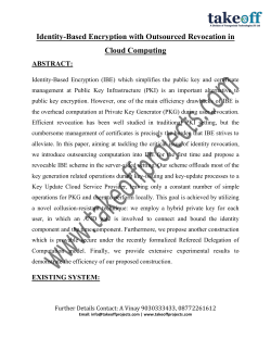 Identity-Based Encryption with Outsourced