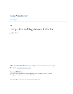 Competition and Regulation in Cable TV