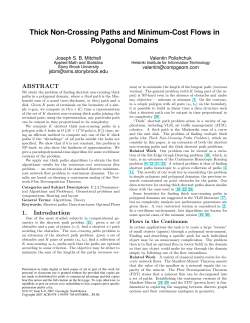 Thick Non-Crossing Paths and Minimum-Cost Flows in - ITN