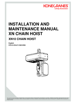 installation and maintenance manual xn chain hoist xn10 chain hoist