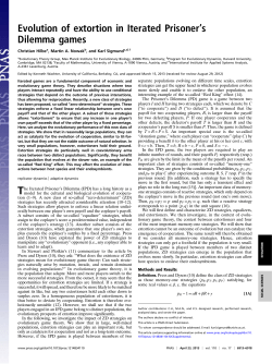 Evolution of extortion in Iterated PrisonerTs Dilemma