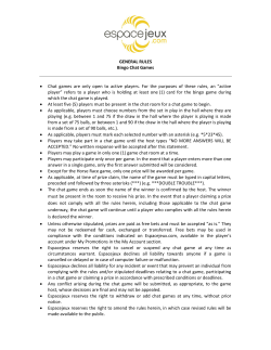 GENERAL RULES Bingo Chat Games &bull; Chat