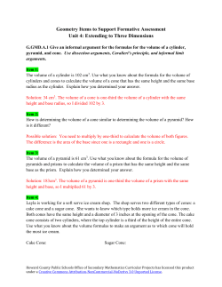 Geometry Unit 4 Formative Items