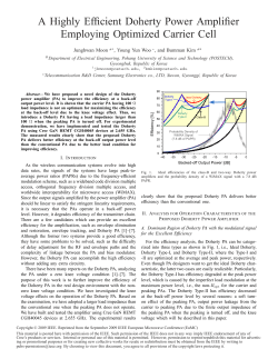A Highly Efficient Doherty Power Amplifier Employing