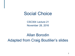 Borda voting rule - Department of Computer Science