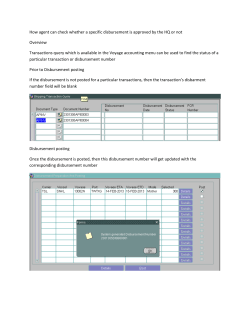 How agent can check whether a specific disbursement is approved