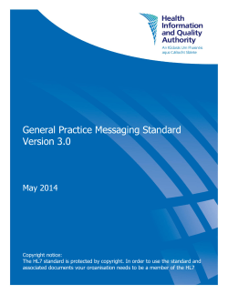 General Practice Messaging Standard Version 3.0