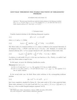 LIOUVILLE THEOREMS FOR STABLE SOLUTIONS OF