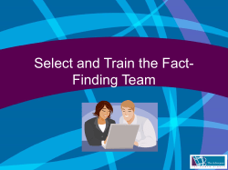 How to Select and Train a Fact
