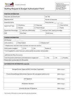 Staffing Request Form
