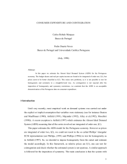 Consumer Expenditure and Cointegration