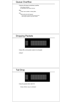 Queue Overflow Dropping Packets Tail Drop