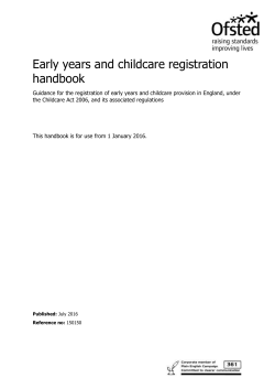 Early years and childcare registration handbook