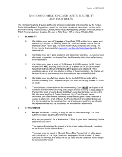 2016 homecoming king and queen eligibility and essay rules