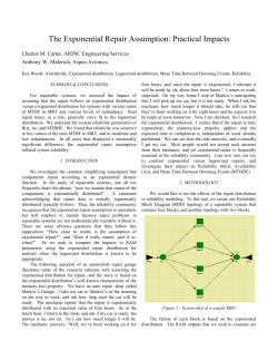 The Exponential Repair Assumption: Practical Impacts