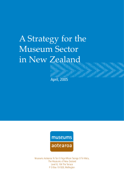 A Strategy for the Museum Sector in New Zealand