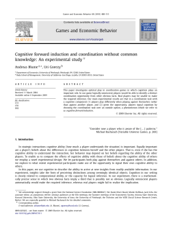 Cognitive forward induction and coordination without common